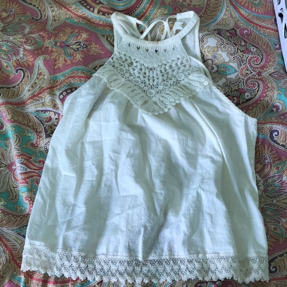 cream dressy tank - Picture 1 of 5